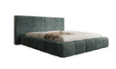 Designer gestoffeerd bed Elise in Ribstof met opbergruimte