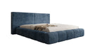 Designer gestoffeerd bed Elise in Ribstof met opbergruimte