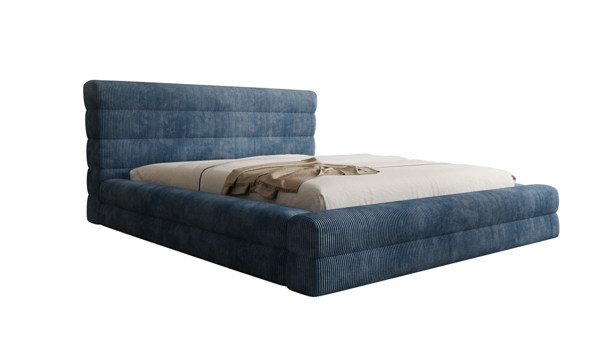 Design gestoffeerd bed Maren Ribstof met opbergruimte