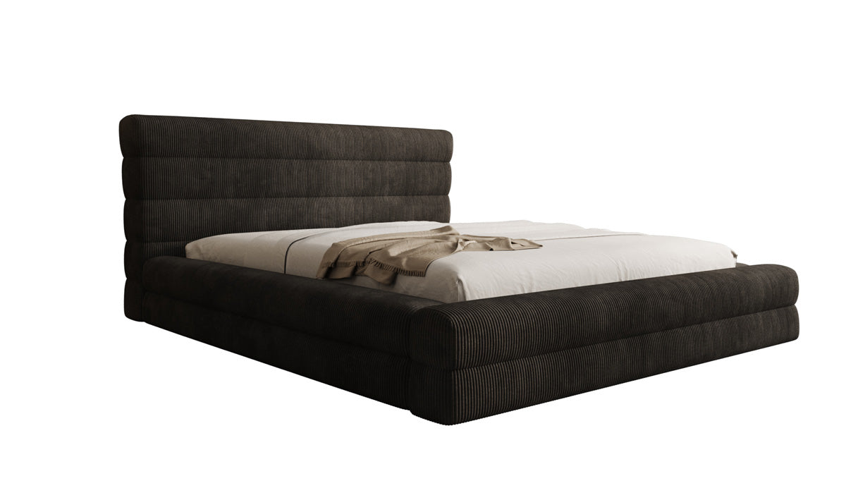 Design gestoffeerd bed Maren Ribstof met opbergruimte
