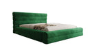 Lit rembourré design Maren en Velours avec espace de rangement