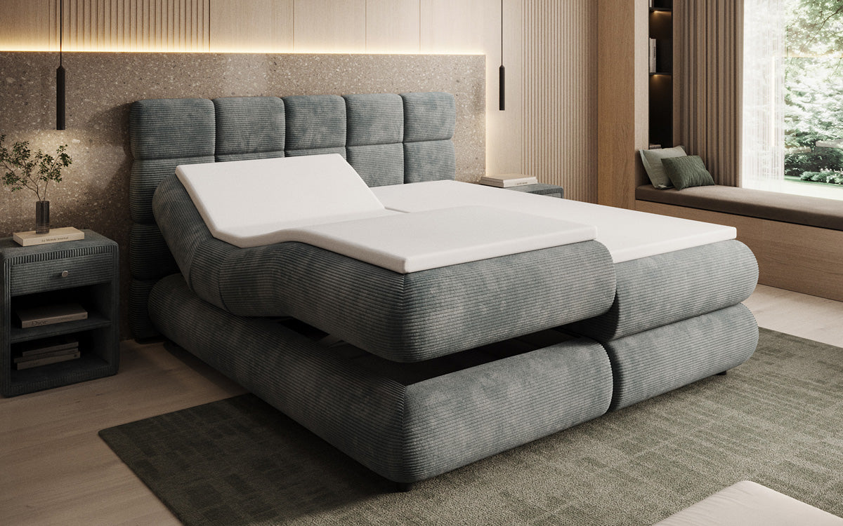 Boxspringbett Relana - elektrisch verstellbar in Cord