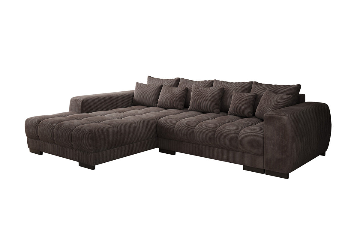Canapé design Balu avec fonction couchage et espace de rangement en Côtelé