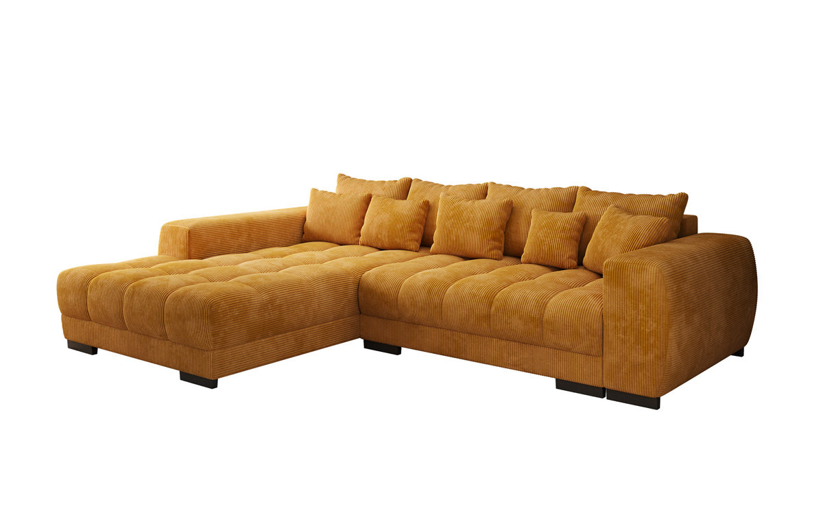 Canapé design Balu avec fonction couchage et espace de rangement en Côtelé