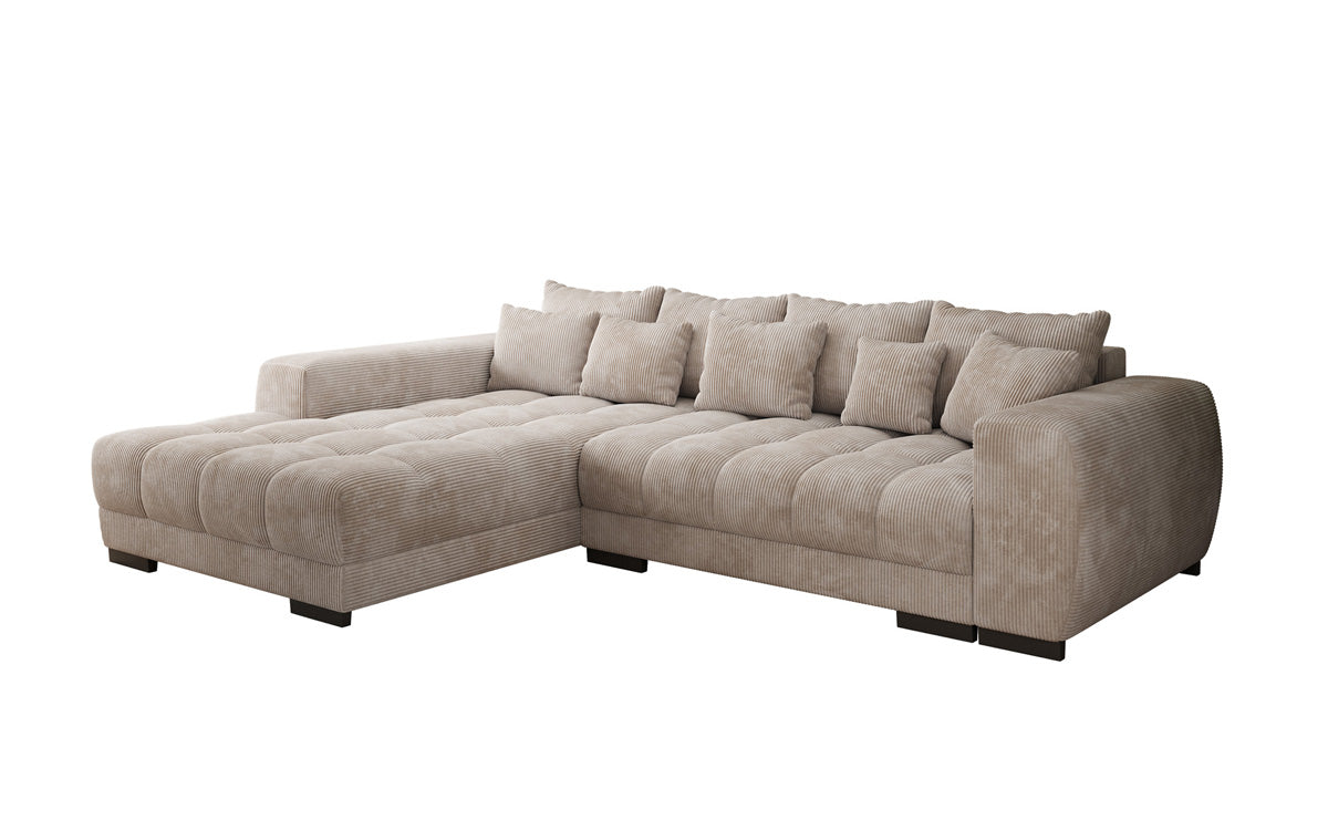 Canapé design Balu avec fonction couchage et espace de rangement en Côtelé