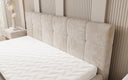 Designer gestoffeerd bed Nelly in Ribstof met opbergruimte