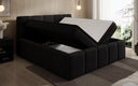 Designer gestoffeerd bed Romy in Teddystof Bouclé met opbergruimte incl. matrassen