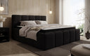 Designer gestoffeerd bed Romy in Teddystof Bouclé met opbergruimte incl. matrassen