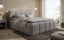 Designer gestoffeerd bed Romy in Teddystof Bouclé met opbergruimte incl. matrassen