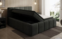 Designer gestoffeerd bed Romy in Teddystof Bouclé met opbergruimte incl. matrassen