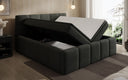 Designer gestoffeerd bed Romy in Teddystof Bouclé met opbergruimte incl. matrassen