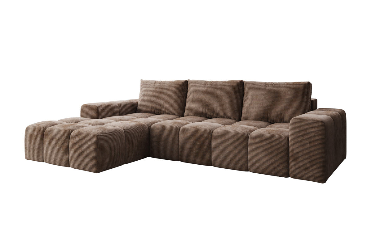 Canapé design Aila avec fonction couchage et fonction rabattable en Côtelé