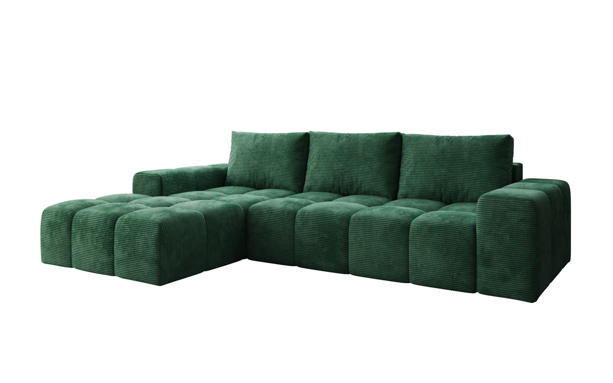 Canapé design Aila avec fonction couchage et fonction rabattable en Côtelé