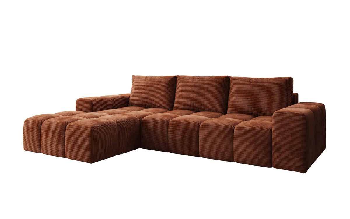 Canapé design Aila avec fonction couchage et fonction rabattable en Côtelé