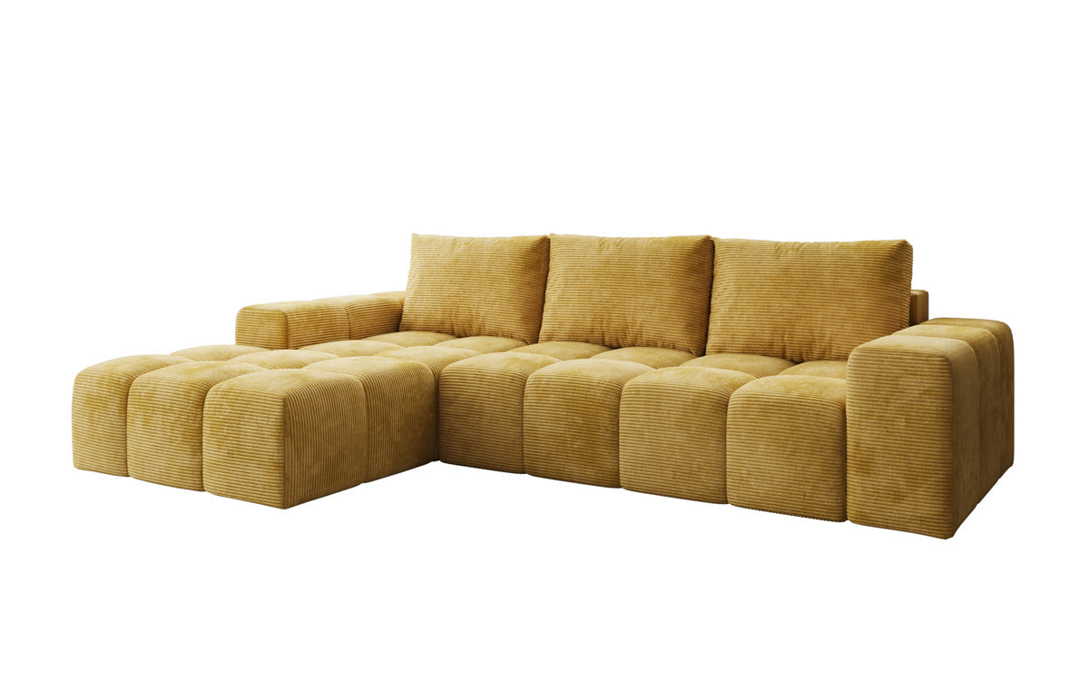Canapé design Aila avec fonction couchage et fonction rabattable en Côtelé