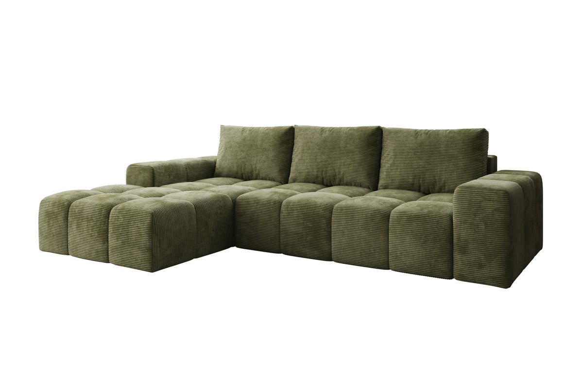 Canapé design Aila avec fonction couchage et fonction rabattable en Côtelé