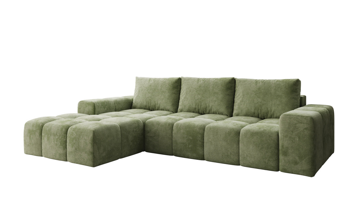 Canapé design Aila avec fonction couchage et fonction rabattable en Côtelé
