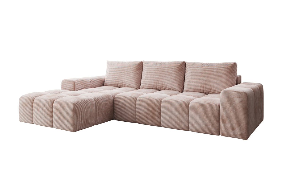 Canapé design Aila avec fonction couchage et fonction rabattable en Côtelé