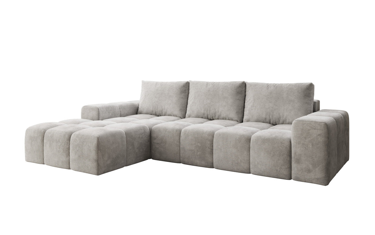 Canapé design Aila avec fonction couchage et fonction rabattable en Côtelé