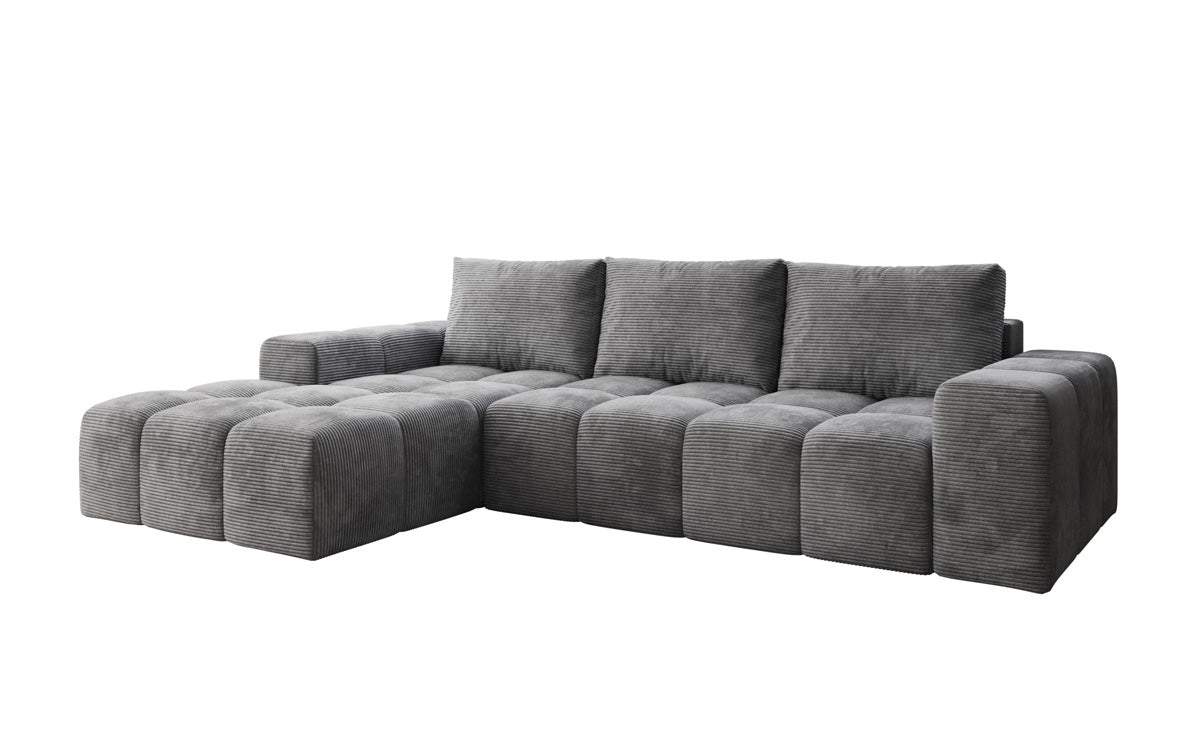 Canapé design Aila avec fonction couchage et fonction rabattable en Côtelé
