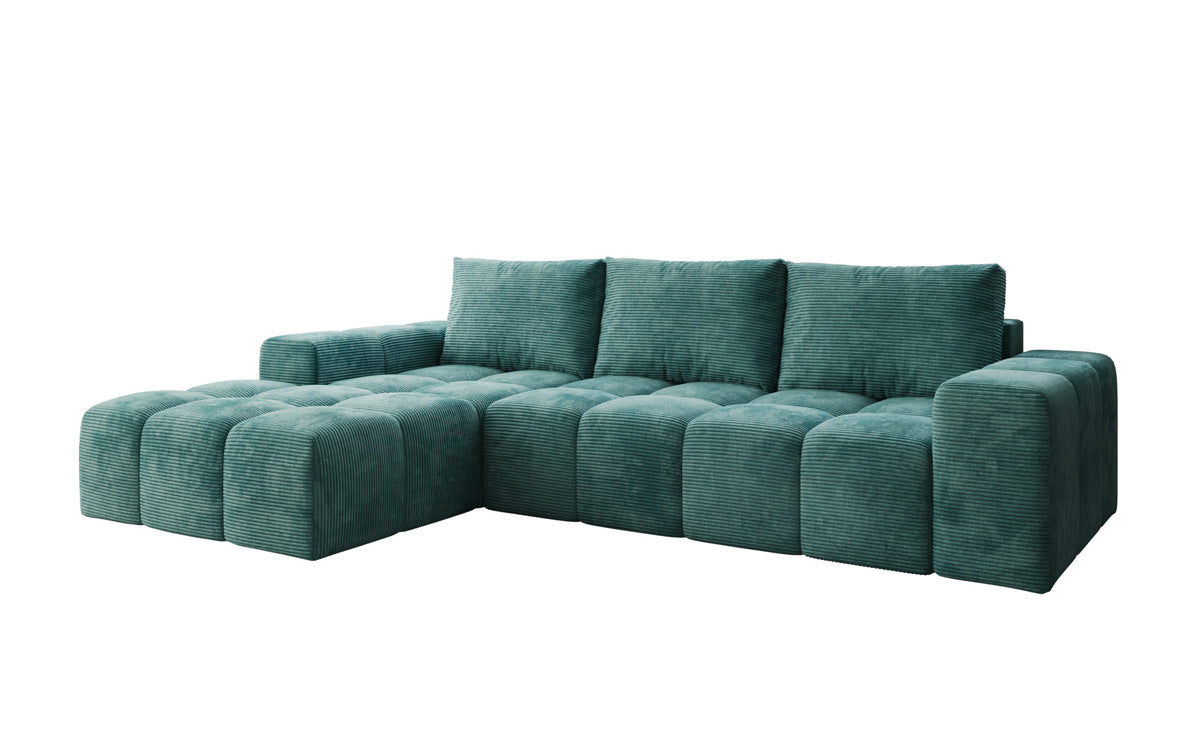 Canapé design Aila avec fonction couchage et fonction rabattable en Côtelé