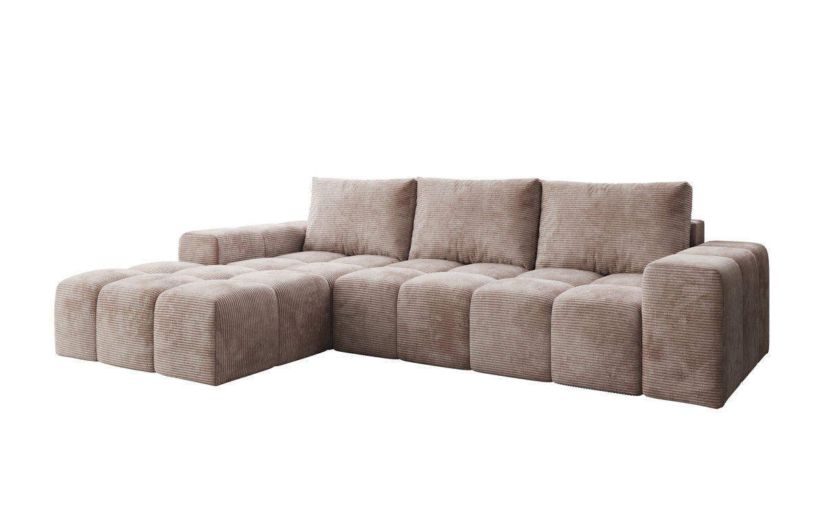 Canapé design Aila avec fonction couchage et fonction rabattable en Côtelé