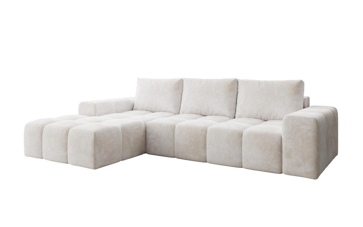 Canapé design Aila avec fonction couchage et fonction rabattable en Côtelé