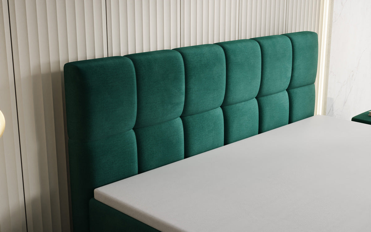 Boxspringbed Windsor met opbergruimte in Fluweel