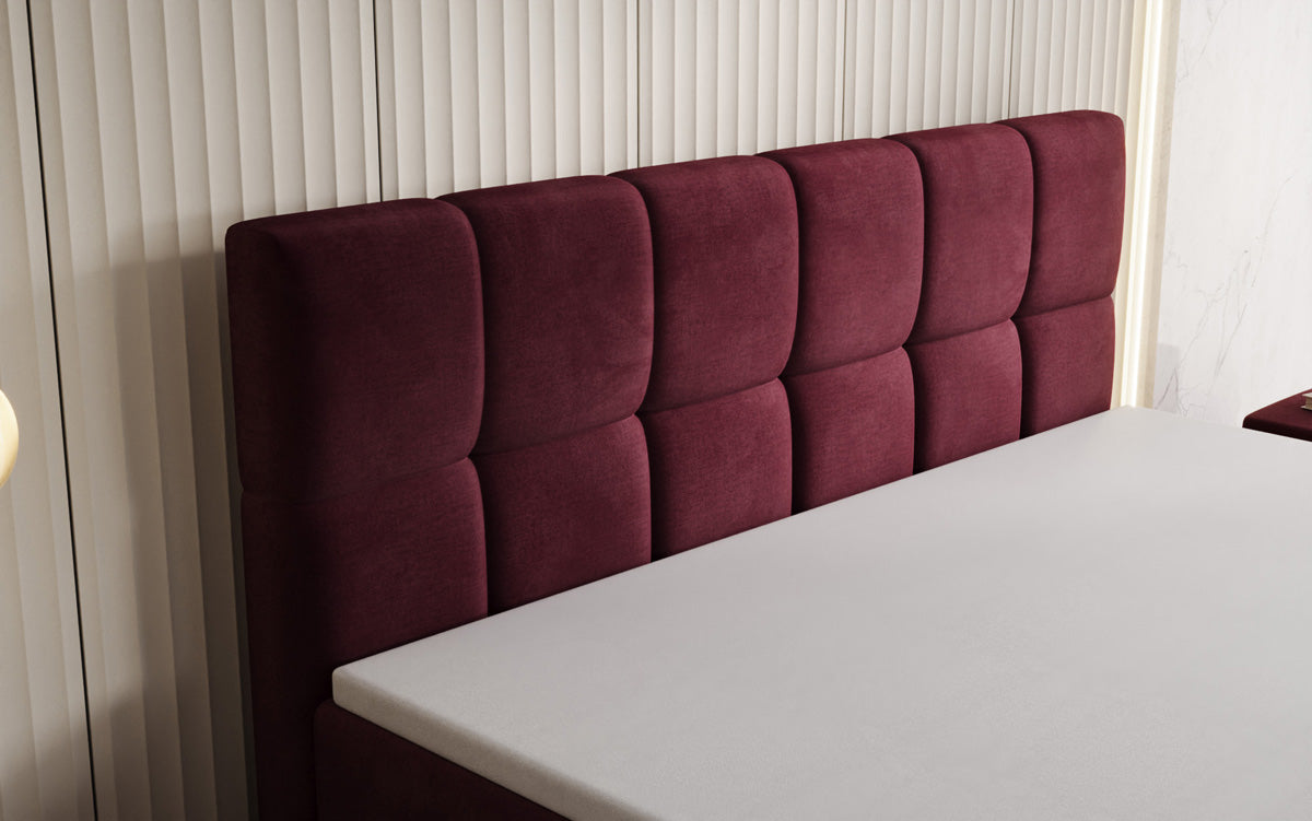 Boxspringbed Windsor met opbergruimte in Fluweel