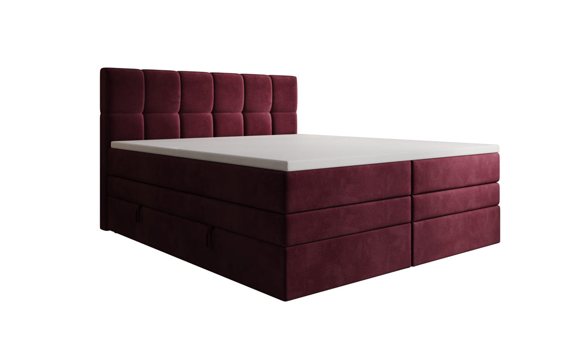 Boxspringbed Windsor met opbergruimte in Fluweel