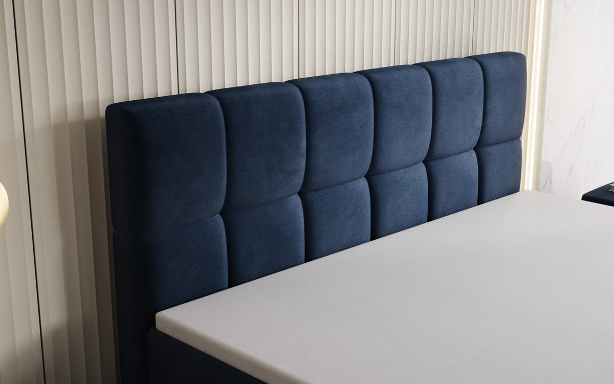 Boxspringbed Windsor met opbergruimte in Fluweel