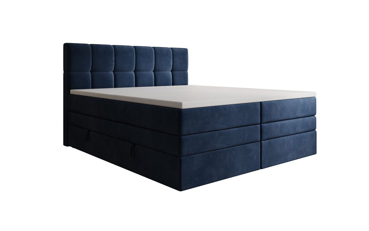 Boxspringbed Windsor met opbergruimte in Fluweel