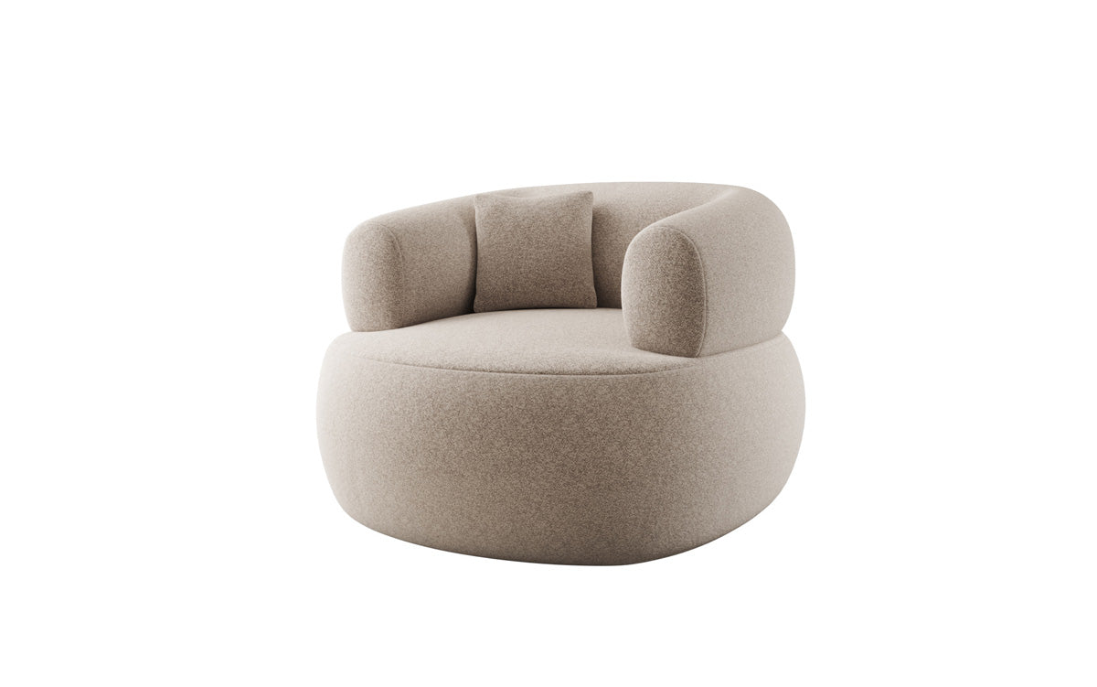 Designer Sofa-Sessel Bao in Strukturstoff - 360°-Drehfunktion