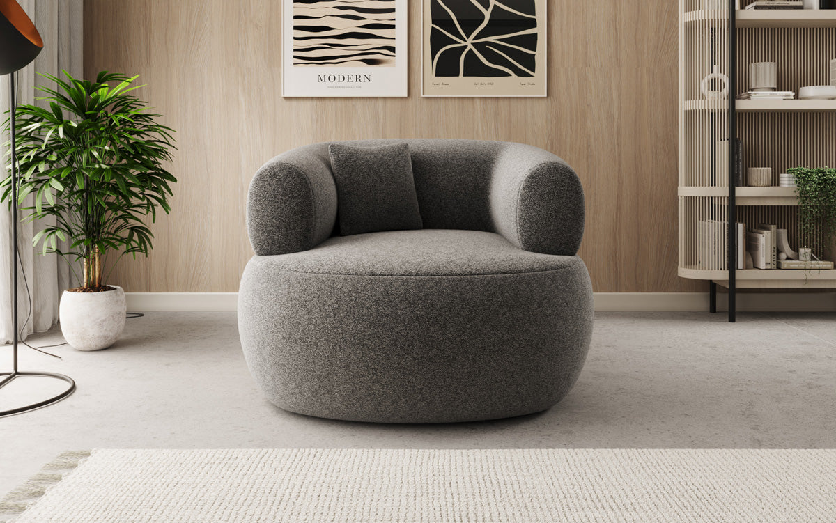 Designer Sofa-Sessel Bao in Strukturstoff - 360°-Drehfunktion
