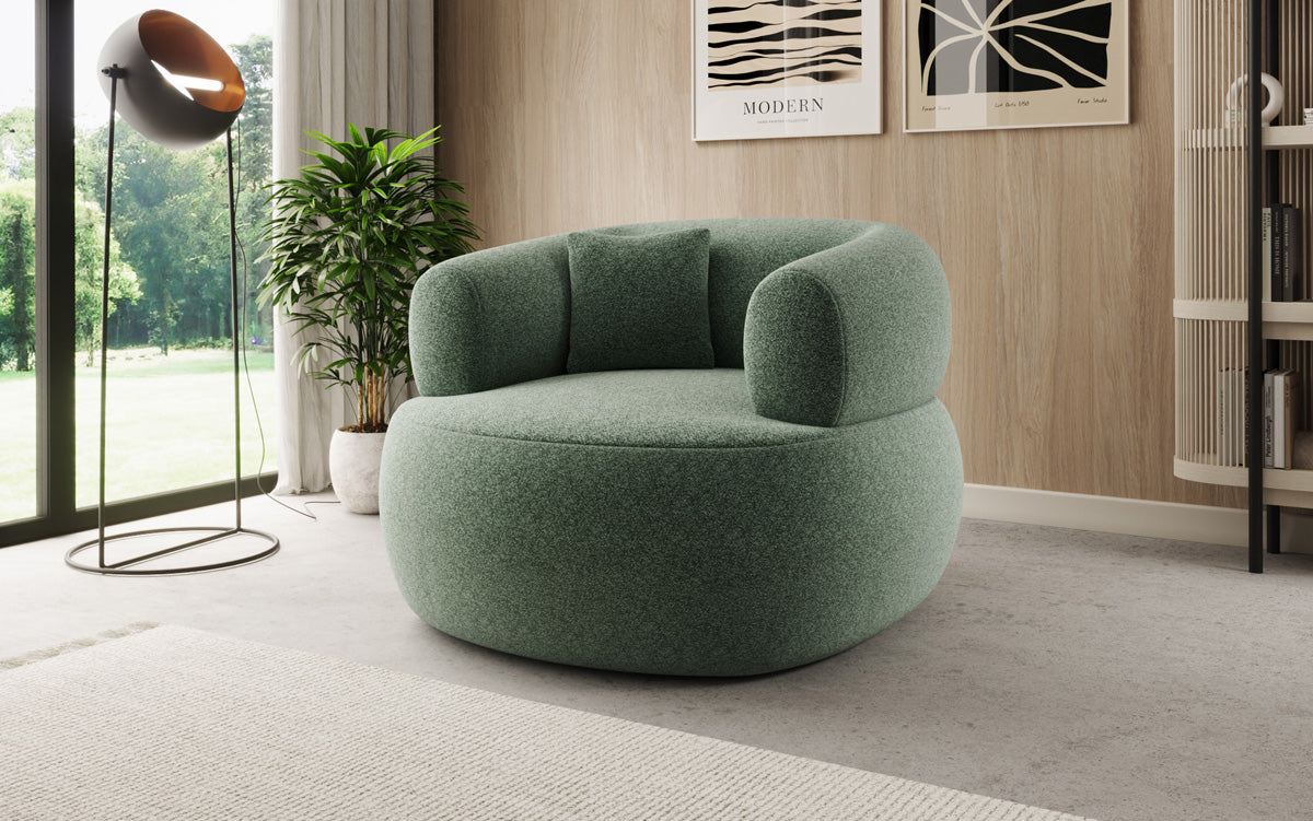 Designer Sofa-Sessel Bao in Strukturstoff - 360°-Drehfunktion