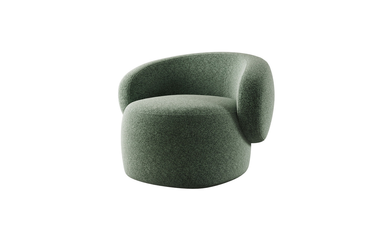 Fauteuil canapé design Kai en tissu texturé - fonction pivotante à 360°