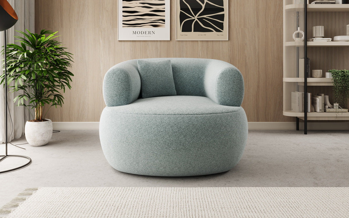 Designer Sofa-Sessel Bao in Strukturstoff - 360°-Drehfunktion