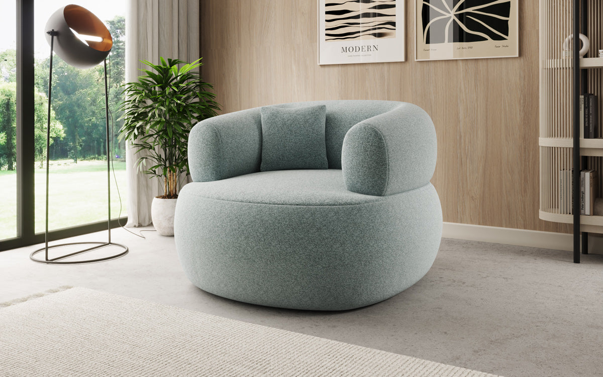 Designer Sofa-Sessel Bao in Strukturstoff - 360°-Drehfunktion