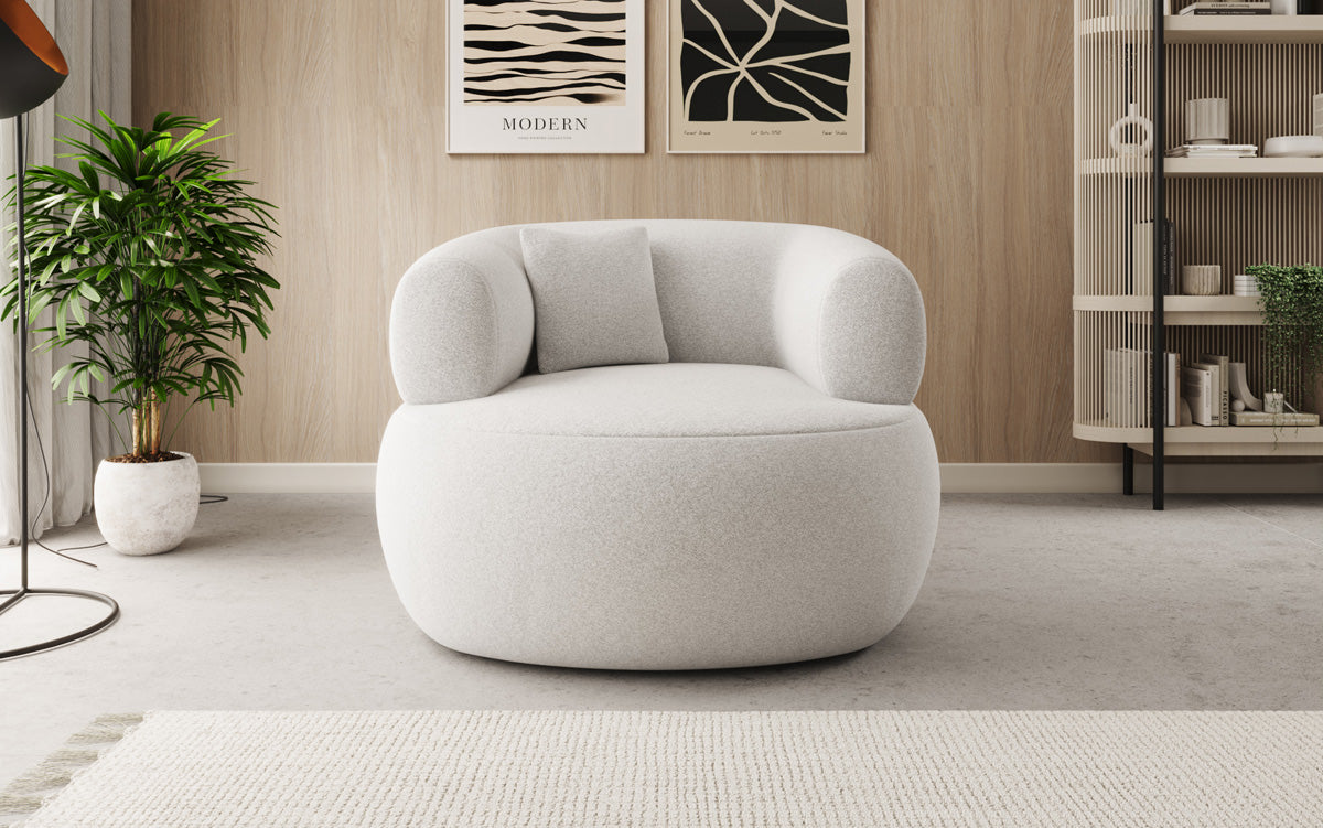 Designer Sofa-Sessel Bao in Strukturstoff - 360°-Drehfunktion