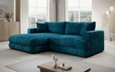Designer-hoekbank Lima in Ribstof