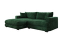 Designer-hoekbank Lima in Ribstof