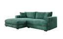 Designer-hoekbank Lima in Ribstof