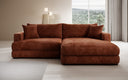 Designer-hoekbank Lima in Ribstof