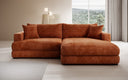 Designer-hoekbank Lima in Ribstof
