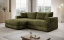 Designer-hoekbank Lima in Ribstof