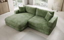 Designer-hoekbank Lima in Ribstof