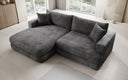 Designer-hoekbank Lima in Ribstof