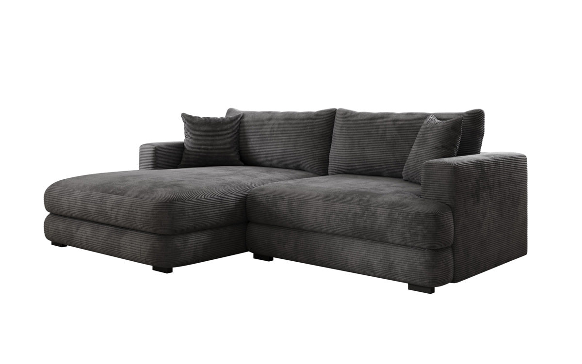 Designer-hoekbank Lima in Ribstof