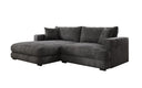 Designer-hoekbank Lima in Ribstof
