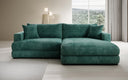 Designer-hoekbank Lima in Ribstof